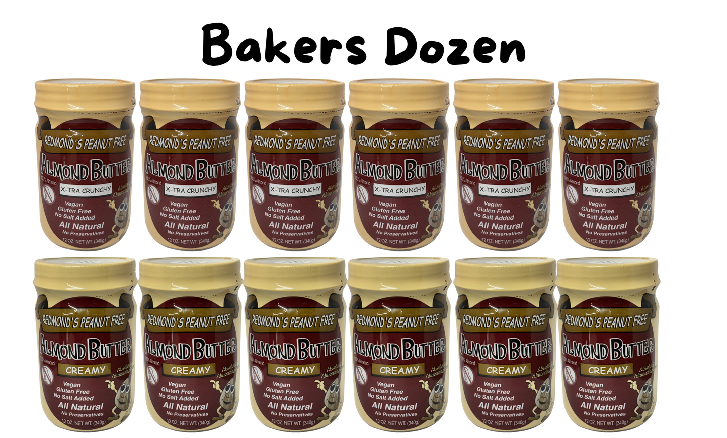 12-Pack Creamy & X-Tra Crunchy Almond Butter Bundle